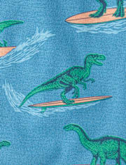 Baby And Toddler Boys Surfing Dino Snug Fit Cotton Pajamas