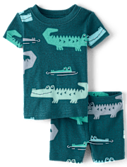 Baby And Toddler Boys Crocodile Snug Fit Cotton Pajamas