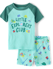Baby And Toddler Boys Explorer's Club Snug Fit Cotton Pajamas