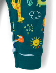 Baby And Toddler Boys Safari Snug Fit Cotton One Piece Pajamas