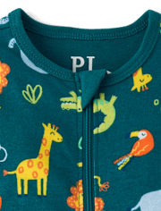 Baby And Toddler Boys Safari Snug Fit Cotton One Piece Pajamas