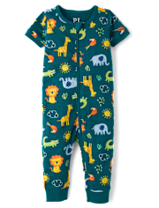 Baby And Toddler Boys Safari Snug Fit Cotton One Piece Pajamas