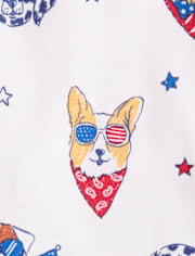 Baby And Toddler Americana Dogs Snug Fit Cotton Pajamas