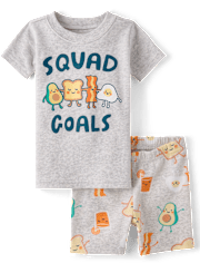 Baby And Toddler Breakfast Squad Snug Fit Cotton Pajamas