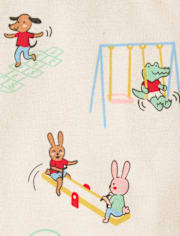 Baby And Toddler Short Sleeve Animal Playground Snug Fit Cotton Pajamas