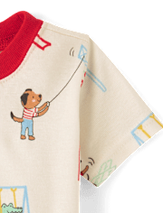 Baby And Toddler Short Sleeve Animal Playground Snug Fit Cotton Pajamas