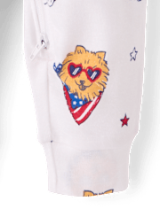 Baby And Toddler Americana Dogs Snug Fit Cotton One Piece Pajamas