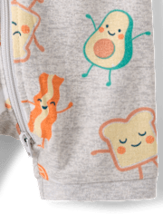 Pyjama une pièce court en coton ajusté pour bébé et tout-petit