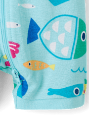 Baby And Toddler Fish Snug Fit Cotton Cropped One Piece Pajamas