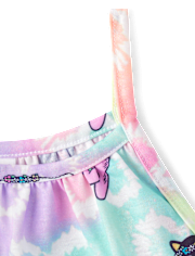 Girls Hello Kitty® And Friends Rainbow Tie Dye Ruffle Pajamas