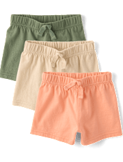 Baby Boys Pull On Shorts 3-Pack