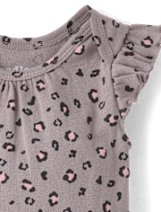 Baby Girls Leopard Flutter Bodysuit 5-Pack