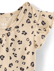 Baby Girls Leopard Flutter Bodysuit 5-Pack