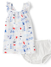 Baby Girls Nautical Flutter Dress