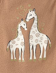 Baby Girls Glitter Giraffe 3-Piece Playwear Set