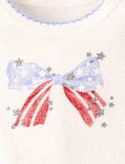 Baby Girls Glitter Americana 2-Piece Outfit Set