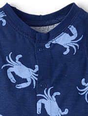 barboteuse à motifs de crabes pour bébé garçon