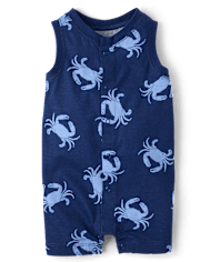 barboteuse à motifs de crabes pour bébé garçon