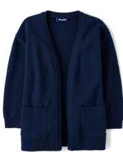Girls Open Front Cardigan