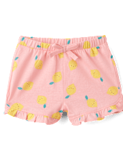 Baby Girls Lemon Ruffle Shorts 3-Pack