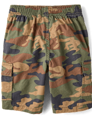 Boys Camo Pull On Cargo Shorts
