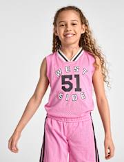 Kids Quick Dry Varsity Mesh Basketball Tank Top