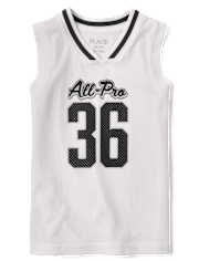 Kids Quick Dry Varsity Mesh Basketball Tank Top