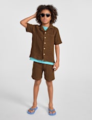 Boys Gauze Pull On Shorts