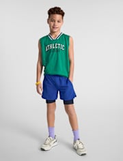 Boys Quick Dry Lined Mesh Active Shorts