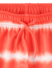 Boys Quick Dry Striped Lined Mesh Active Shorts