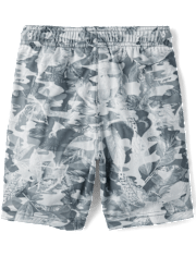 Boys Quick Dry Print Mesh Lined Active Shorts 5-Pack