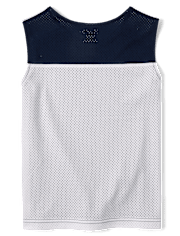 Boys Quick Dry Varsity Mesh Muscle Tank Top