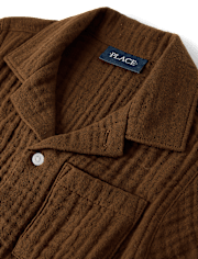 Boys Gauze Button Up Shirt