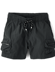 Boys Pull On Zip Cargo Shorts