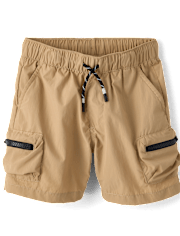 Boys Pull On Zip Cargo Shorts