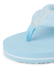 Girls Cherry Stud Terry Cloth Flip Flops