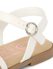 Girls Hello KittyÂ® Beaded Sandals