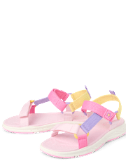 Girls Colorblock Webbed Sandals