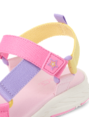 Girls Colorblock Webbed Sandals