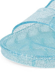 Girls Glitter Jelly Buckle Slides