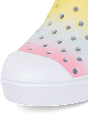 Baskets aquatiques arc-en-ciel dégradées pour petites filles