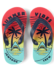 Boys Summer Vibes Flip Flops