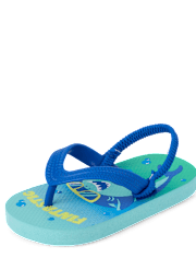 Toddler Boys Shark Flip Flops