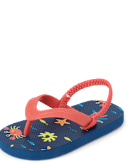 Toddler Boys Sea Creature Flip Flops