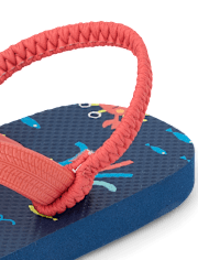 Tongs pour petits garçons à motifs de créatures marines