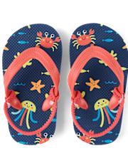 Toddler Boys Sea Creature Flip Flops