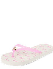 Girls Bow Stud Flip Flops