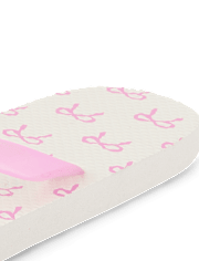Girls Bow Stud Flip Flops