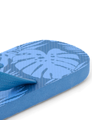 Tongs à feuilles tropicales pour garçons