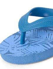 Tongs à feuilles tropicales pour garçons